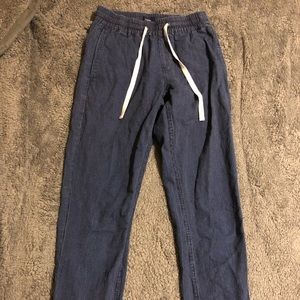 J. Crew Navy Pinstripe Studio Pants
